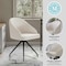 Martha Stewart Sora Upholstered Stationary Office Chair in White/Oil Rubbed Bronze CH-222119-WH-BK-MS - alternate 3